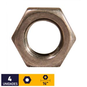 Tuerca Hexagonal 1/2" No Recubierto 4 un
