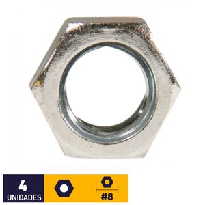 Tuerca Hexagonal #8 Zincado 4 un