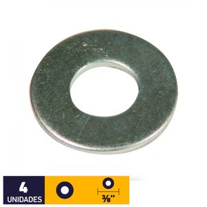 Golilla Plana Ancha 3/8" Zincado 4 un