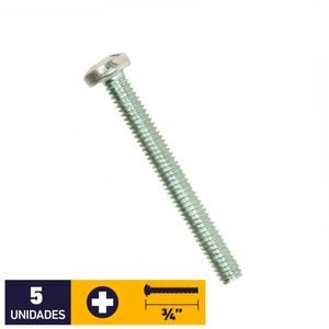 Perno Cocina Binding #8 x 3/4" 5 un Zincado