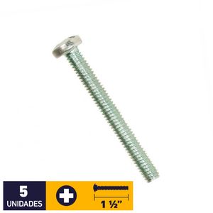 Perno Cocina Binding #8 x 1 1/2" 5 un Zincado