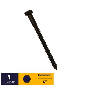 Tirafondo Hexagonal 5/16 x 4" Negro 1 un