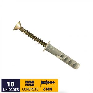 Tarugo Nylon SA6 + Tornillo 4,5 x 35 mm 10 un