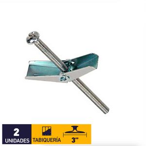 Anclaje Tipo Mariposa 3/16" x 3" 2 un