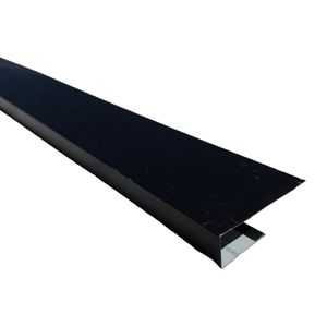 Perfil J Siding Metálico Exterior 4 cm 2 mm 3 m Negro