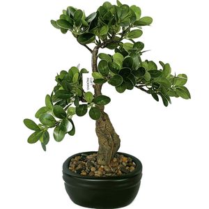 Bonsai Artificial Pino 36 cm Maceta De Cerámica