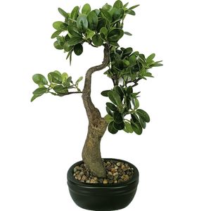 Bonsai Artificial Árbol Pino 36 cm Maceta De Cerámica