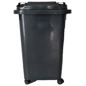 Basurero Con Ruedas 50 L Gris