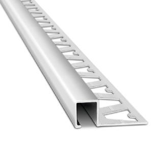 Guardacanto Aluminio Quadra 10 mm 2,5 m Cromado Brillante