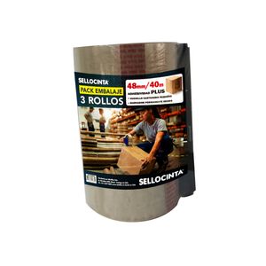 Pack 3 Cintas Embalaje MAX 48 mm 40 m + Cartonero Pequeño + Marcador