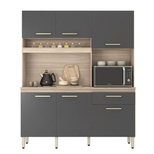 Kit Mueble Cocina Álamo 160 x 195 x 39 cm Grafito