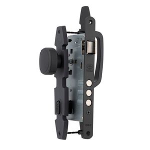 Cerradura De Embutir Oval + Manilla Acceso Nordica B6 Negro
