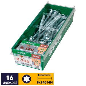 Tornillo Spax Hi Force Tx Wirox #8 x 140 mm 16 un