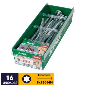 Tornillo Spax Hi Force Tx Wirox #8 x 160 mm 16 un