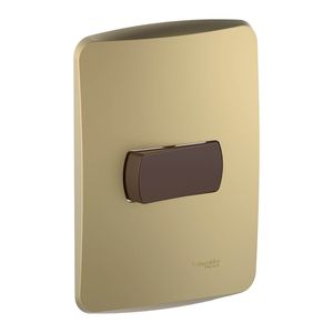 Placa Armada Interruptor 9/24 Simple 10 A Miluz Dorado