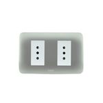 Placa-Armada-Enchufe-Doble-10A-Plata-234216