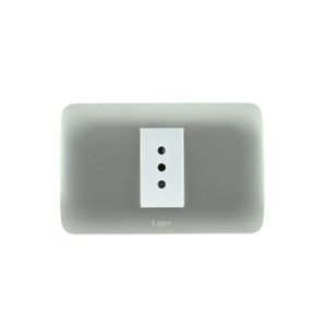 Placa Armada Enchufe Simple 10 A Plata