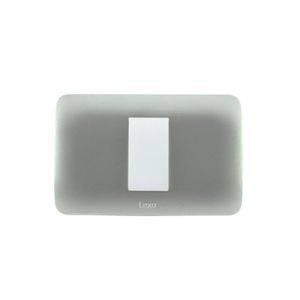 Placa Armada Interruptor 9/12 Simple 10 A Plata