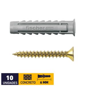 Tarugo Nylon SX6 + Tornillo 4,5 x 35 mm 10 un