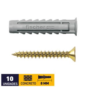 Tarugo Nylon SX8 + Tornillo 5 x 45 mm 10 un