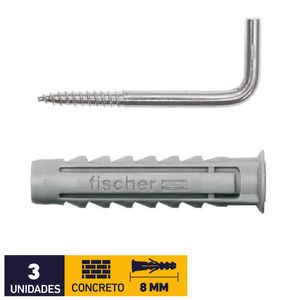 Tarugo Nylon SX8 + Tornillo Escuadra 2/8 3 un
