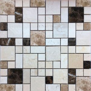 Malla Mosaico 30 x 30 cm Cuadrado Café