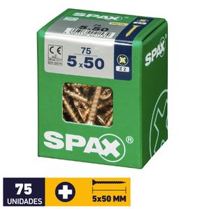 Tornillo Spax Plana Pozidrive Yellox #5 x 50 mm 75 un