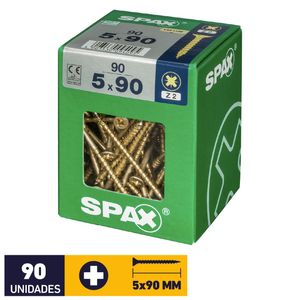 Tornillo Spax Plana Pozidrive Yellox #5 x 90 mm 90 un