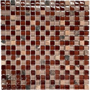 Mosaico 30 x 30 cm Vidrio Terracota