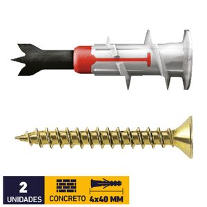 Tarugo Duoblade Autoperforante + Tornillo 4,5 x 40 mm 2 un