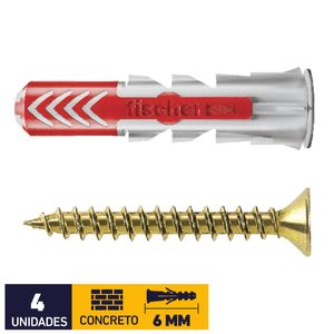 Tarugo Duopower 6 mm + Tornillo 4,5 x 35 mm 4 un