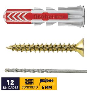 Tarugo Duopower 6 mm + Tornillo 4,5 x 35 mm 12 un + Broca