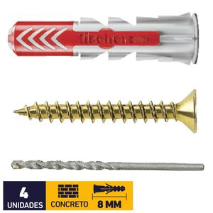 Tarugo Duopower Kit TV 8 mm + Tornillo 5 x 70 mm 4 un