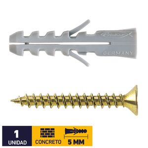 Tarugo Nylon S5 + Tornillo 3,5 x 30 mm