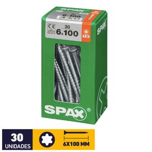 Tornillo Spax Plana Tx Wirox #6 x 100 mm 30 un