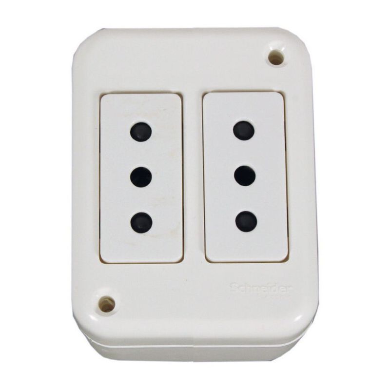 Casquete-Toma-corriente-Genesis-doble-con-proteccion-2-modulos-Blanco
