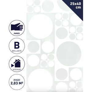 Cerámica Muro decor 25 x 40 cm 1,83 M2 Blanco