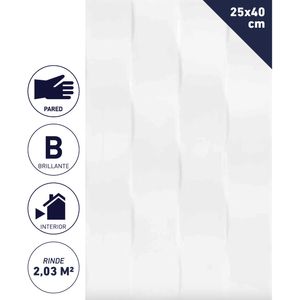Cerámica Muro 25 x 40 cm 2,03 m2 Est Dunas Blanco