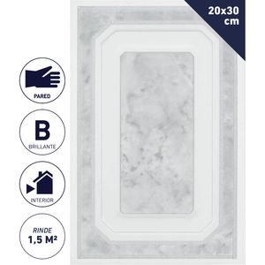 Cerámica Muro Mármol 20 x 30 cm 1,5 m2 Cuadro Gris