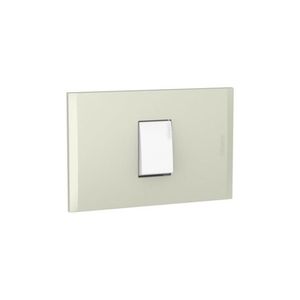 Placa Armada Pulsador Simple 10 A Nóbile Blanco Perla