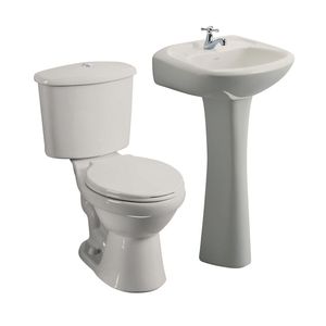 Sala De Baño Evo 4 pz Descarga A Piso 30,5 cm bone