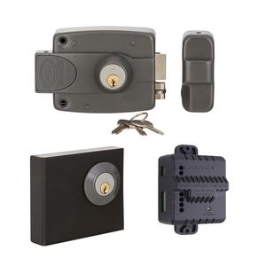 Cerradura De Sobreponer Eléctrica 3010 + Transformador Gris