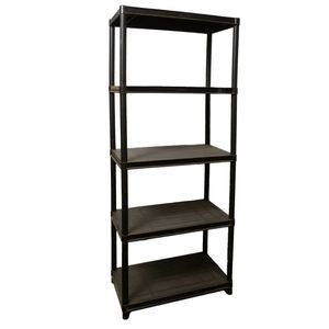 Estante Plástico 5 Repisas 129 x 71 x 38 CM Negro