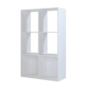 Estante 6 Repisas 74 X 30 X 123 Cm Blanco