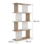 Estante-Dos-4-Repisas-90X30X160Cm-Roble-Blanco-231406_2