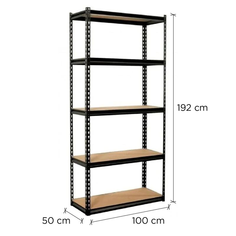 Estante-Metal-Forte-5-Repisas-100-x-50-x-192-CM-Negro-234660_2