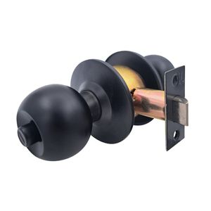 Cerradura Cilíndrica Pomo Baño Sfera Negro