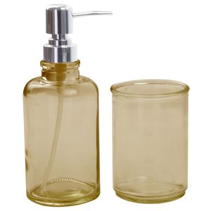 Set De Baño Vidrio 2 pz Ambar