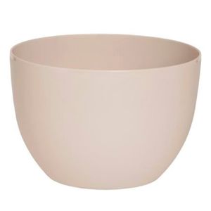 Macetero Redondo Con Ruedas 40 cm Beige