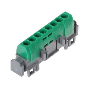 Regleta De Conexión 16 mm 8 Entradas Verde